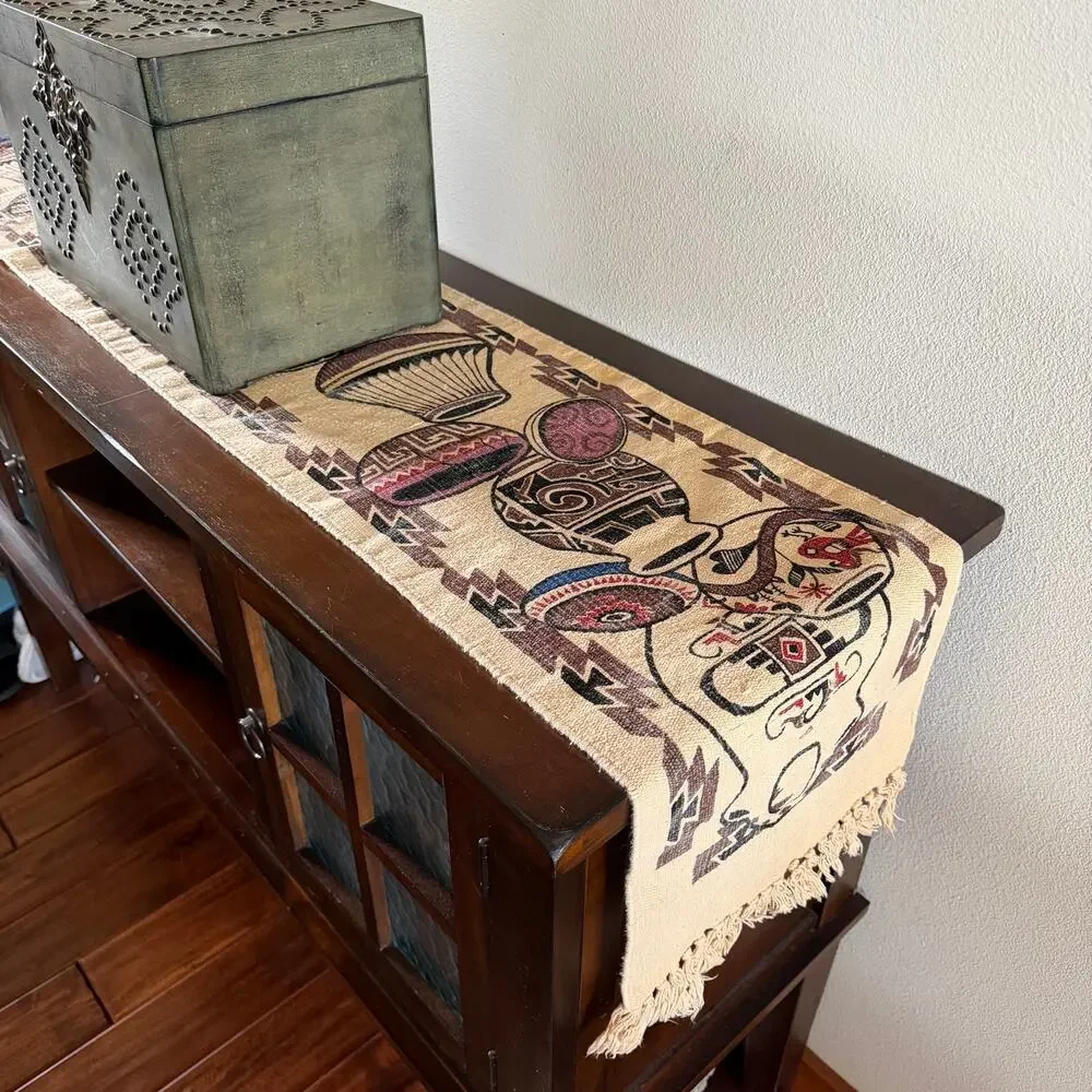 Aztec Western Table Runner El Paso Saddle Blanket Co Pottery Design 74